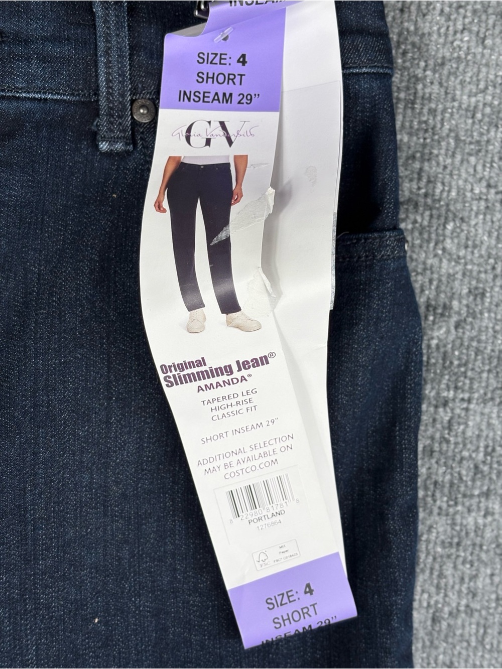 Gloria Vanderbilt Ladies Amanda Classic High Rise Original Slimming Jeans 4 - Picture 1 of 7